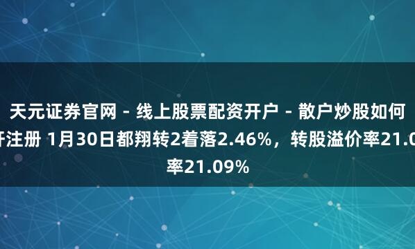 天元证券官网 - 线上股票配资开户 - 散户炒股如何杠杆注册 1月30日都翔转2着落2.46%，转股溢价率21.09%